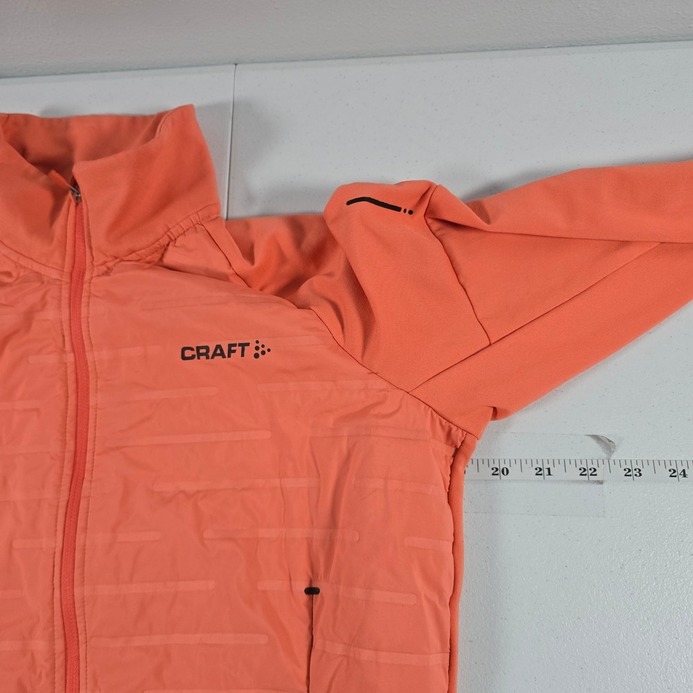 Craft Sportswear Women M Coral Orange Hybrid Full Zip Running Jacket 1907697 - Picture 4 of 8